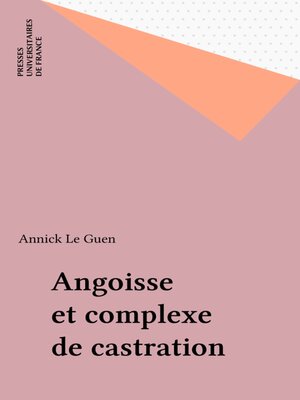 cover image of Angoisse et complexe de castration